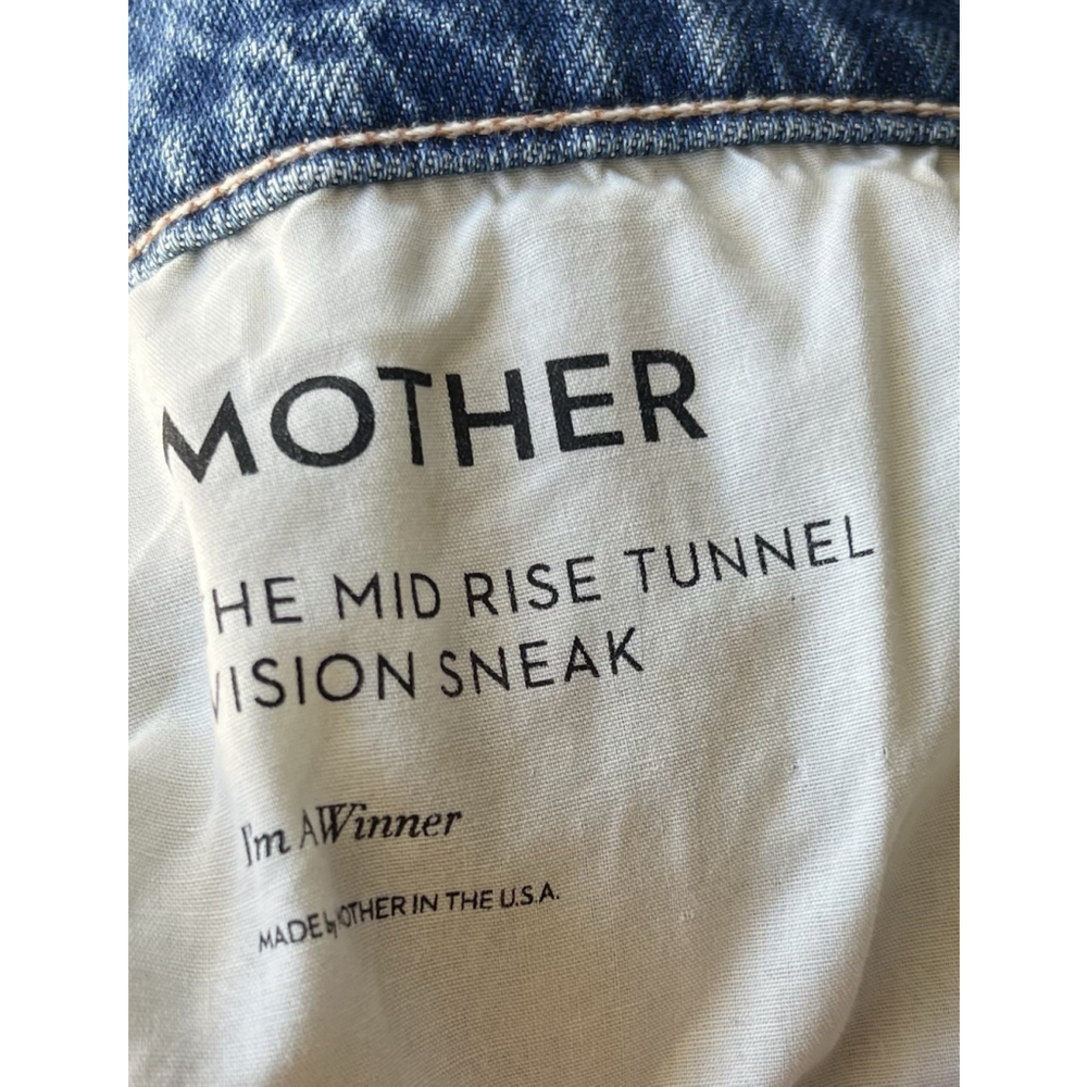 NWT Mother Jeans Mid Rise Tunnel Vision Sneak I’m A Winner Size 32 Straight Leg - Picture 11 of 14